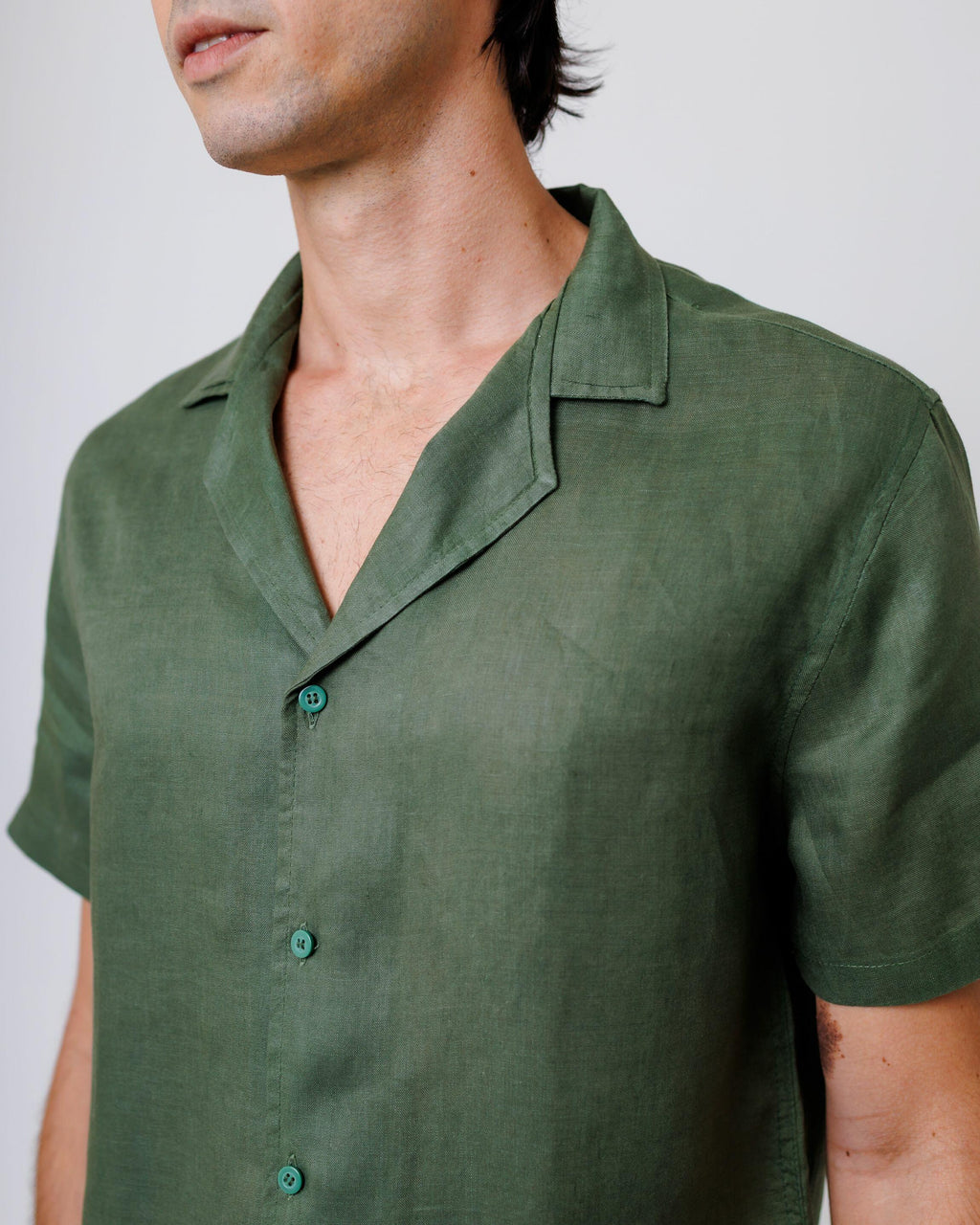 Camisa de Botão MC Cubana Puro Linho Alligat