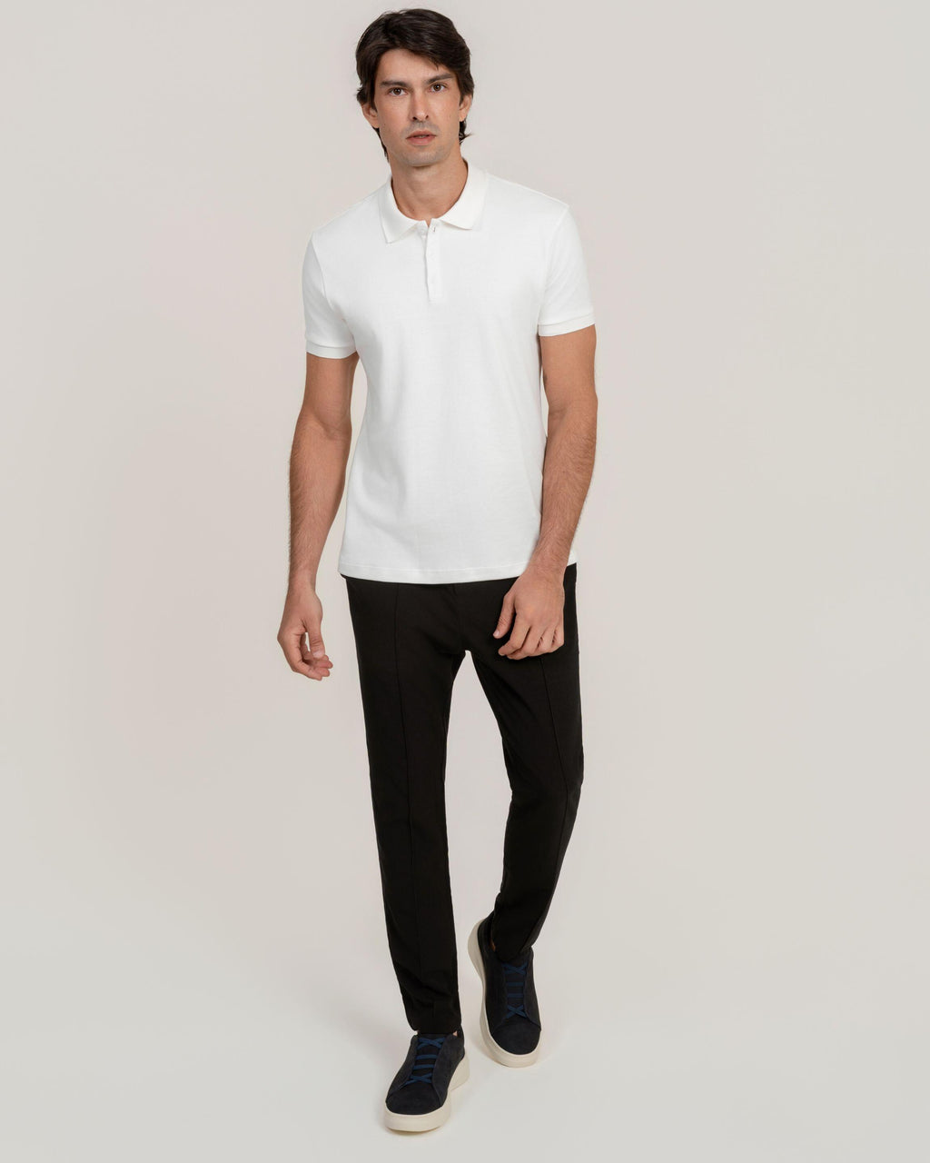 Polo Suedine Egípcio Ivory