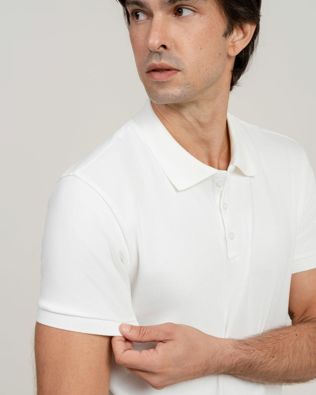 Polo Suedine Egípcio Ivory