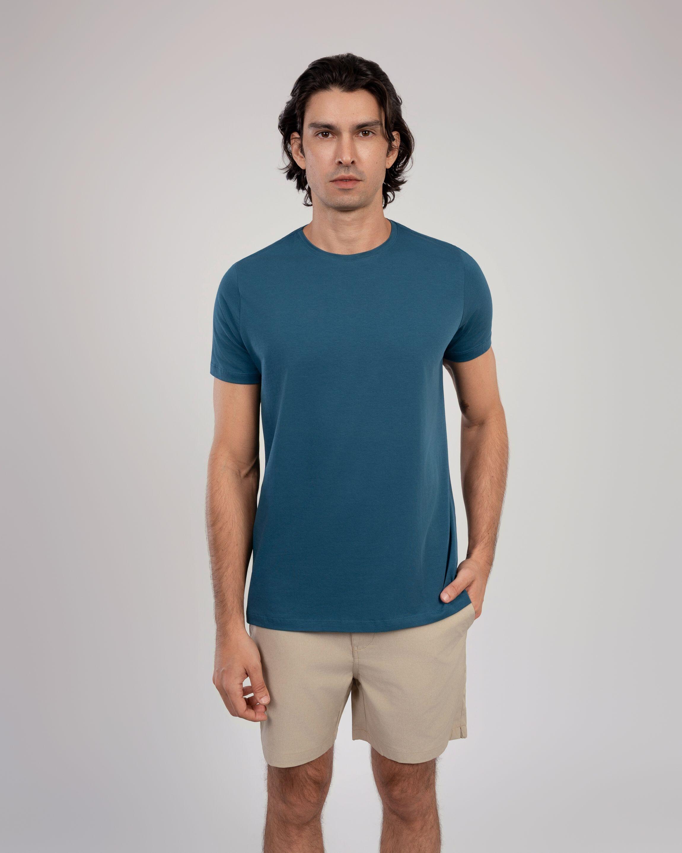 Camiseta Egípcio Gola Redonda Deep Ocean