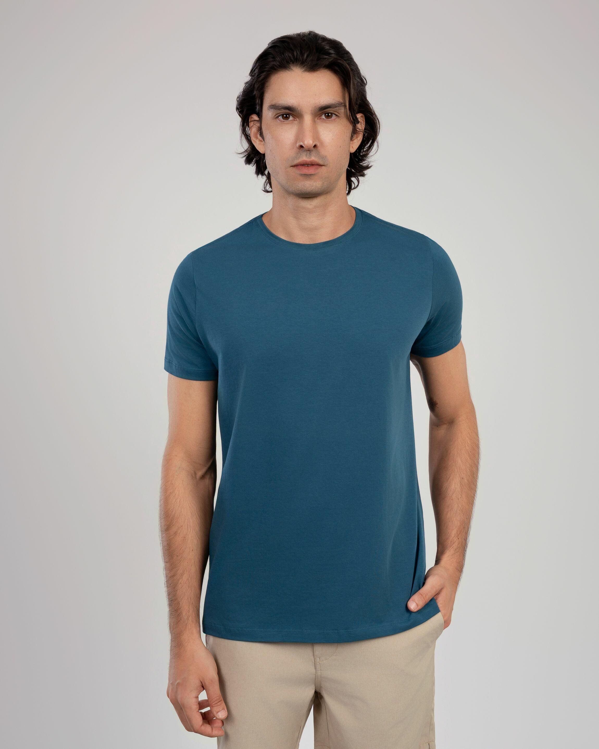 Camiseta Egípcio Gola Redonda Deep Ocean