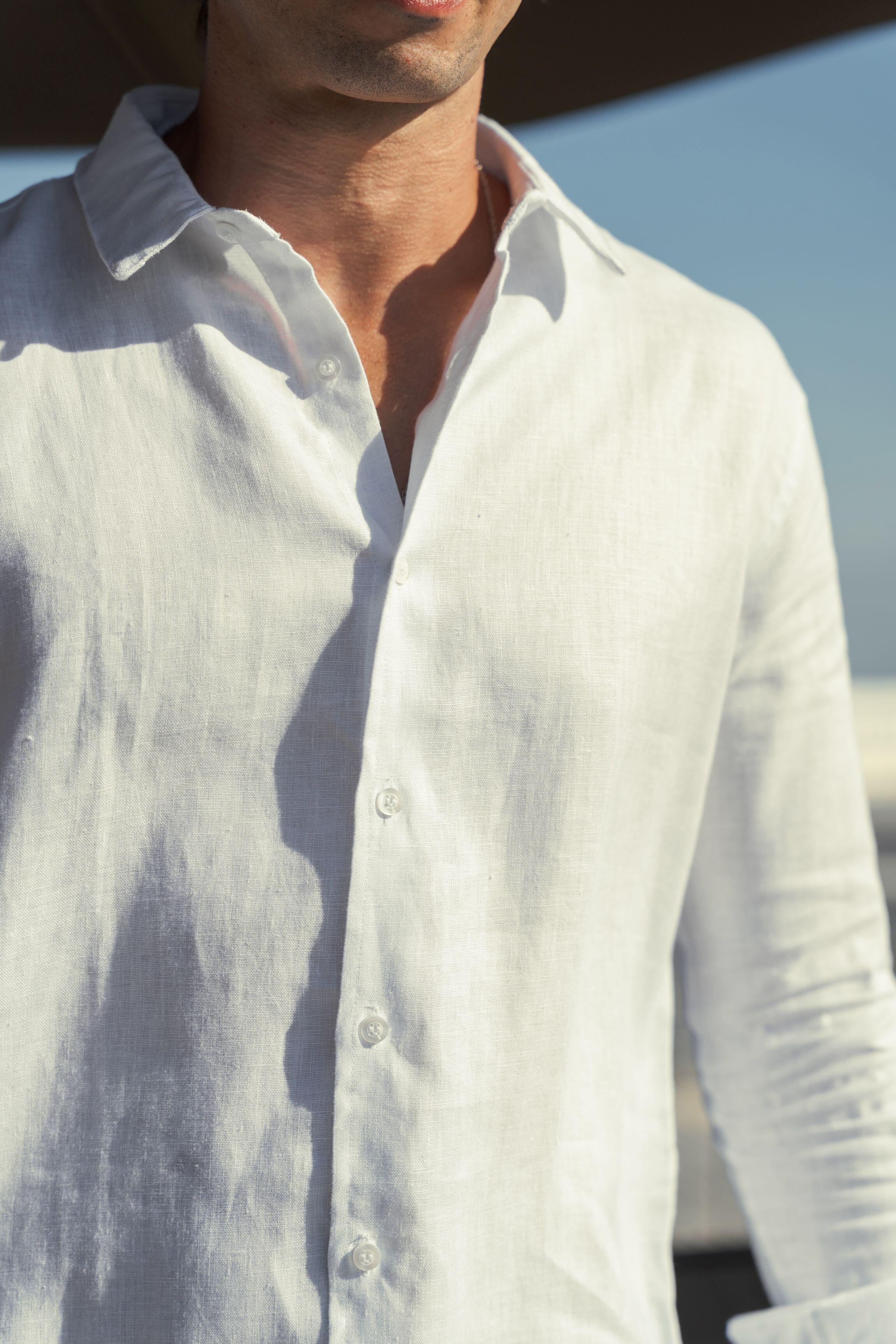 Camisa de Botão ML Puro Linho White