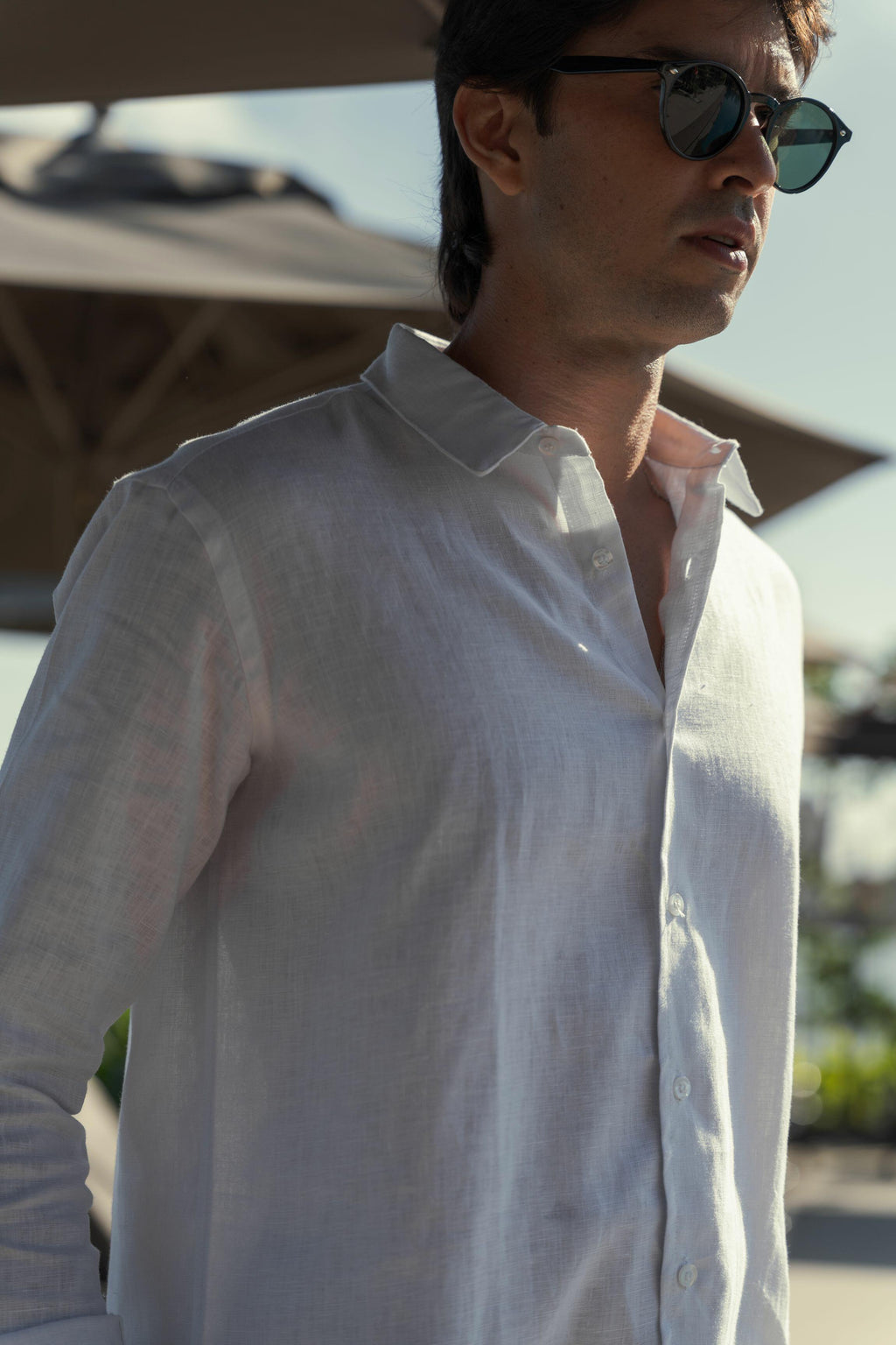 Camisa de Botão ML Puro Linho White