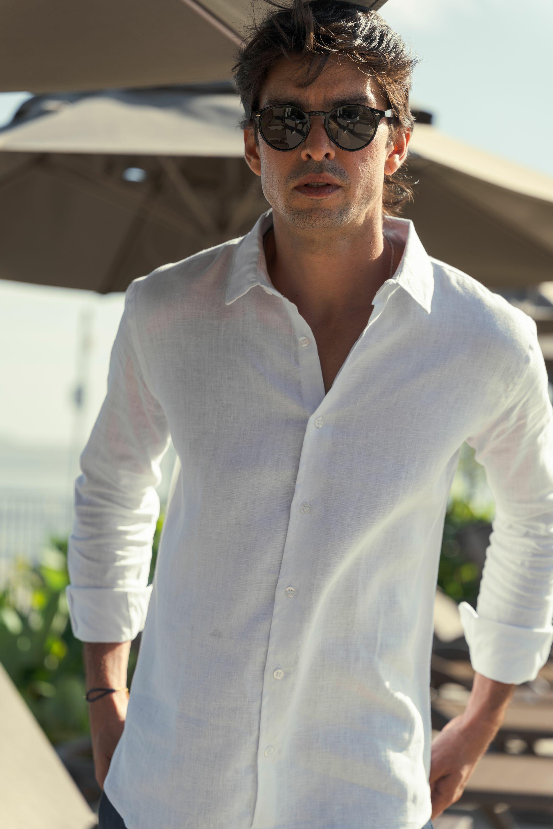 Camisa de Botão ML Puro Linho White
