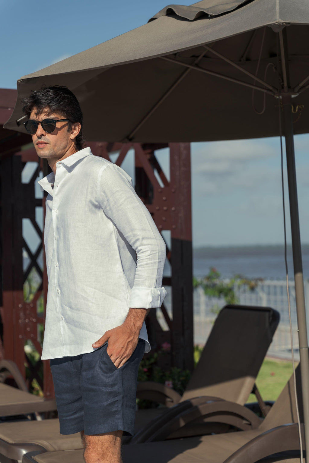 Camisa de Botão ML Puro Linho White