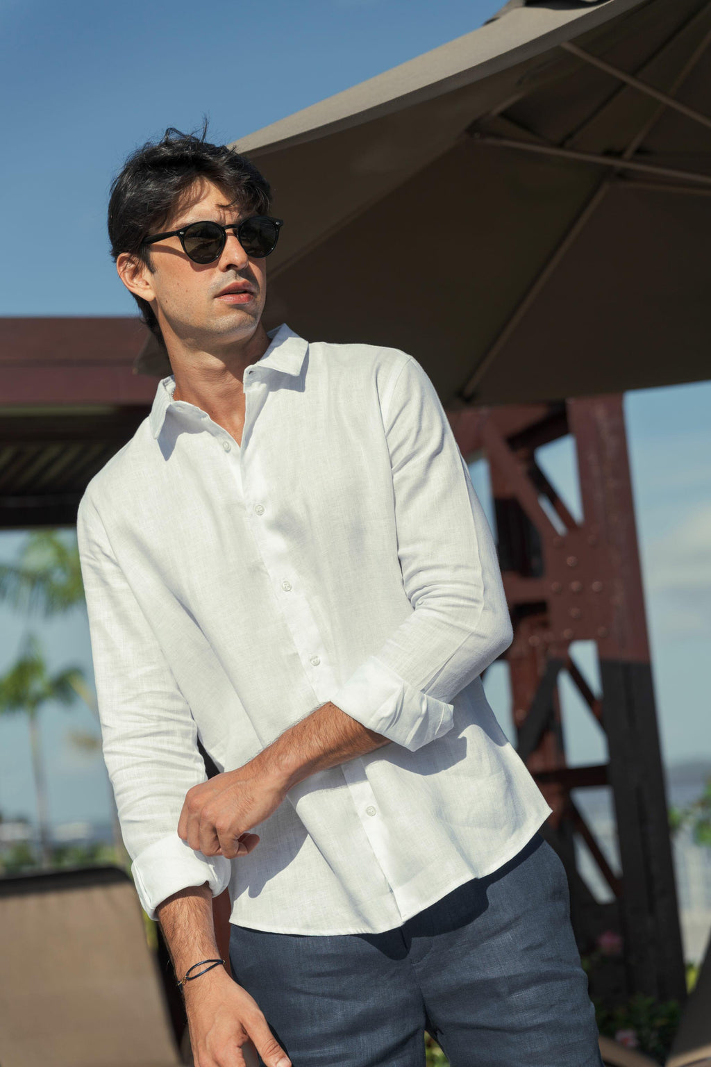 Camisa de Botão ML Puro Linho White