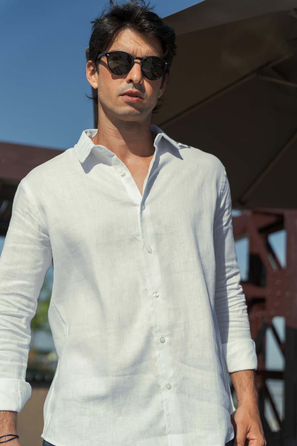 Camisa de Botão ML Puro Linho White