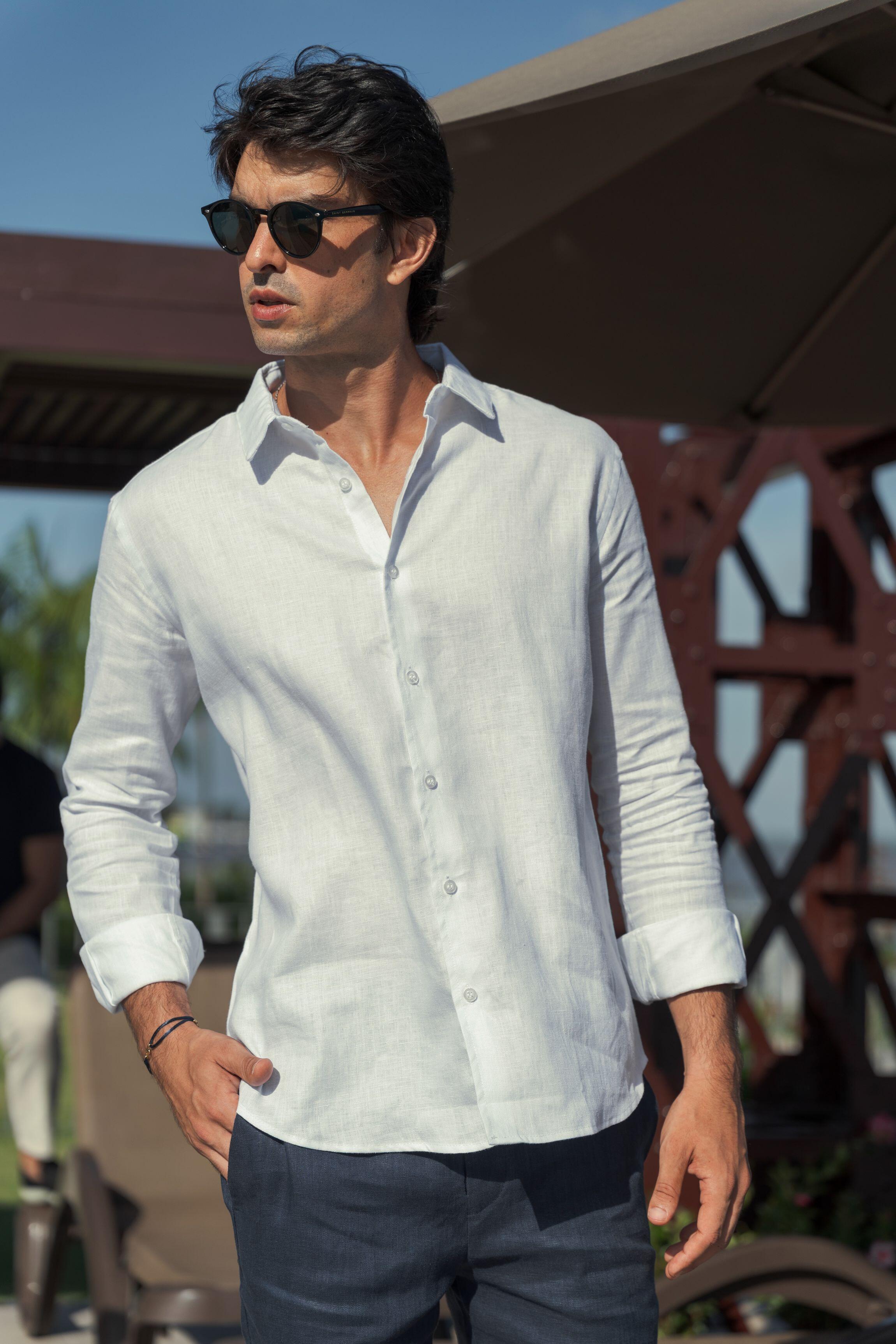 Camisa de Botão ML Puro Linho White