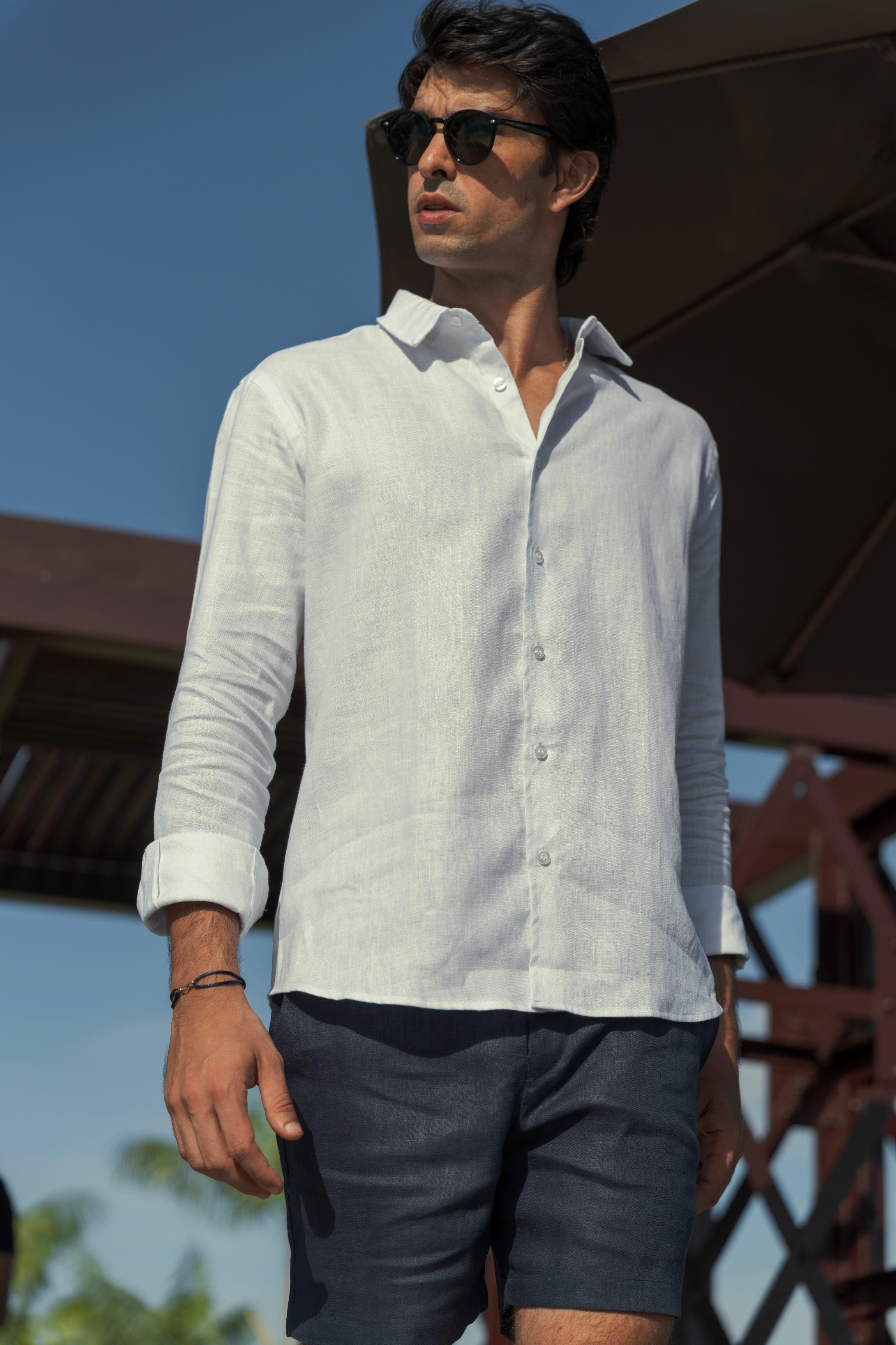 Camisa de Botão ML Puro Linho White