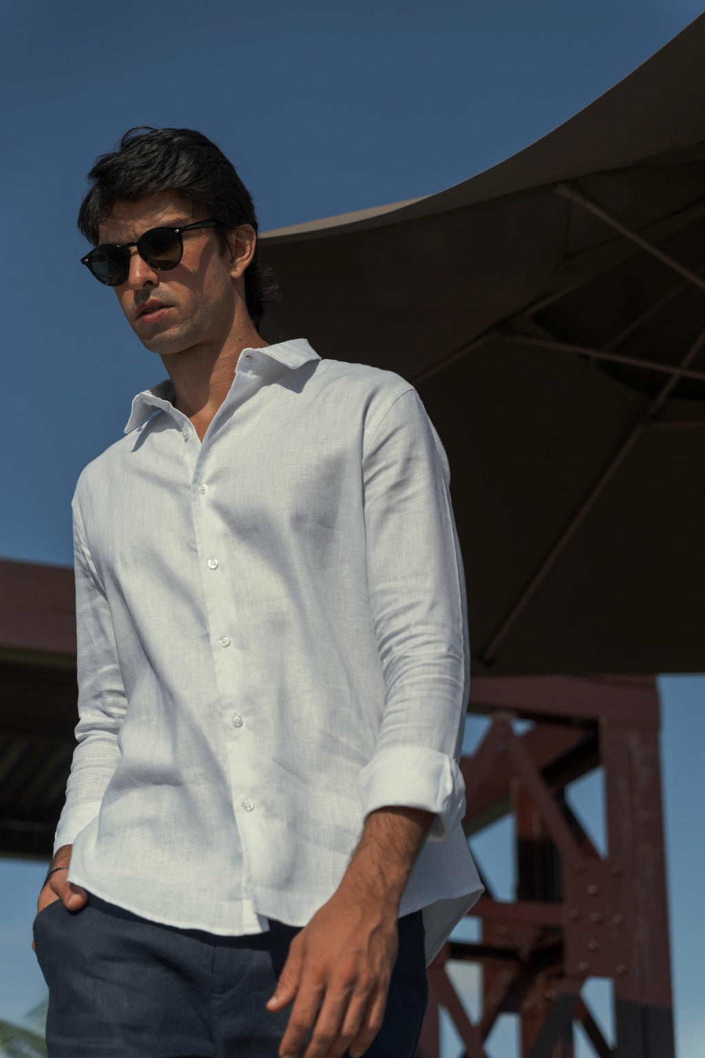 Camisa de Botão ML Puro Linho White