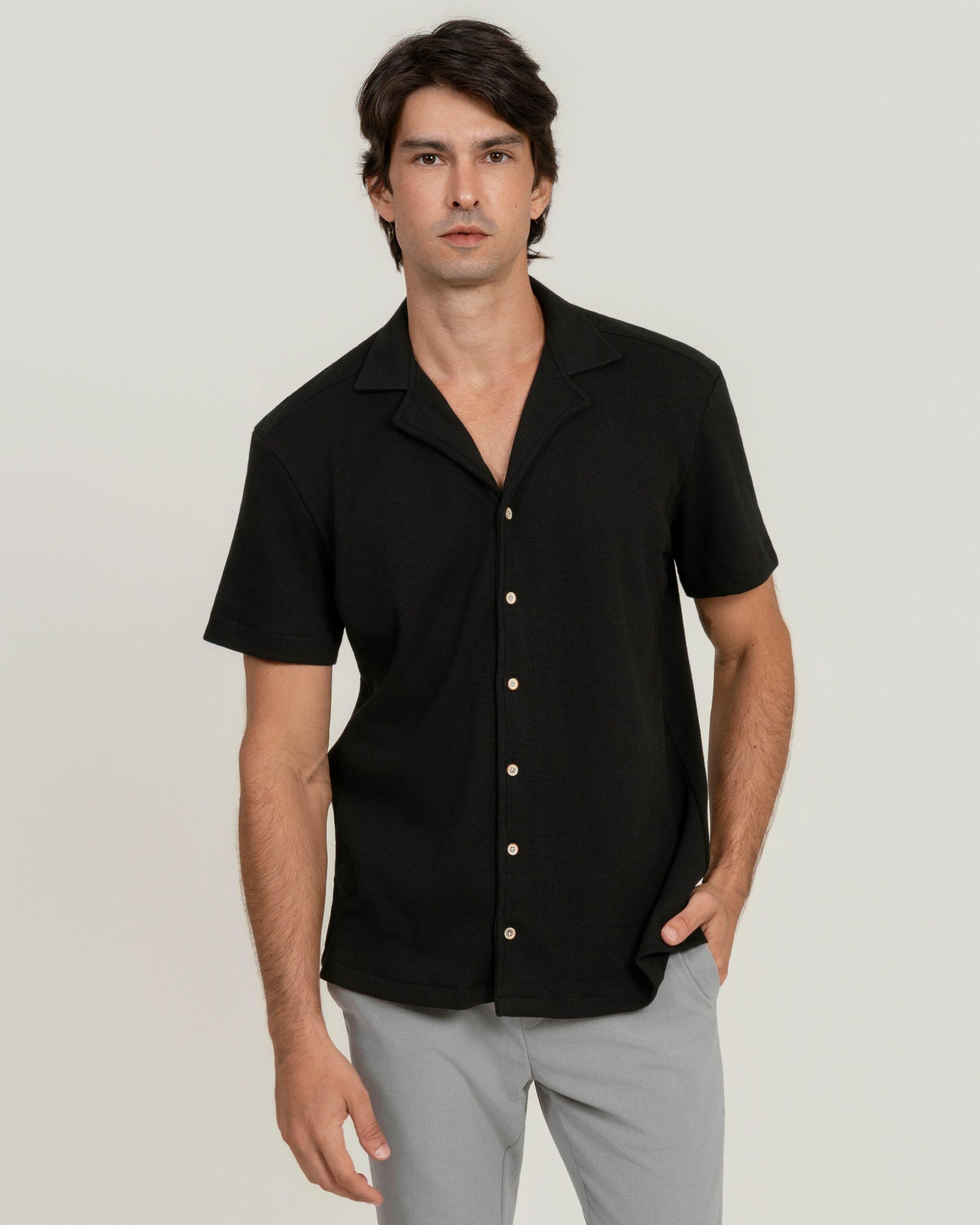 Camisa de Botão MC Havana Black