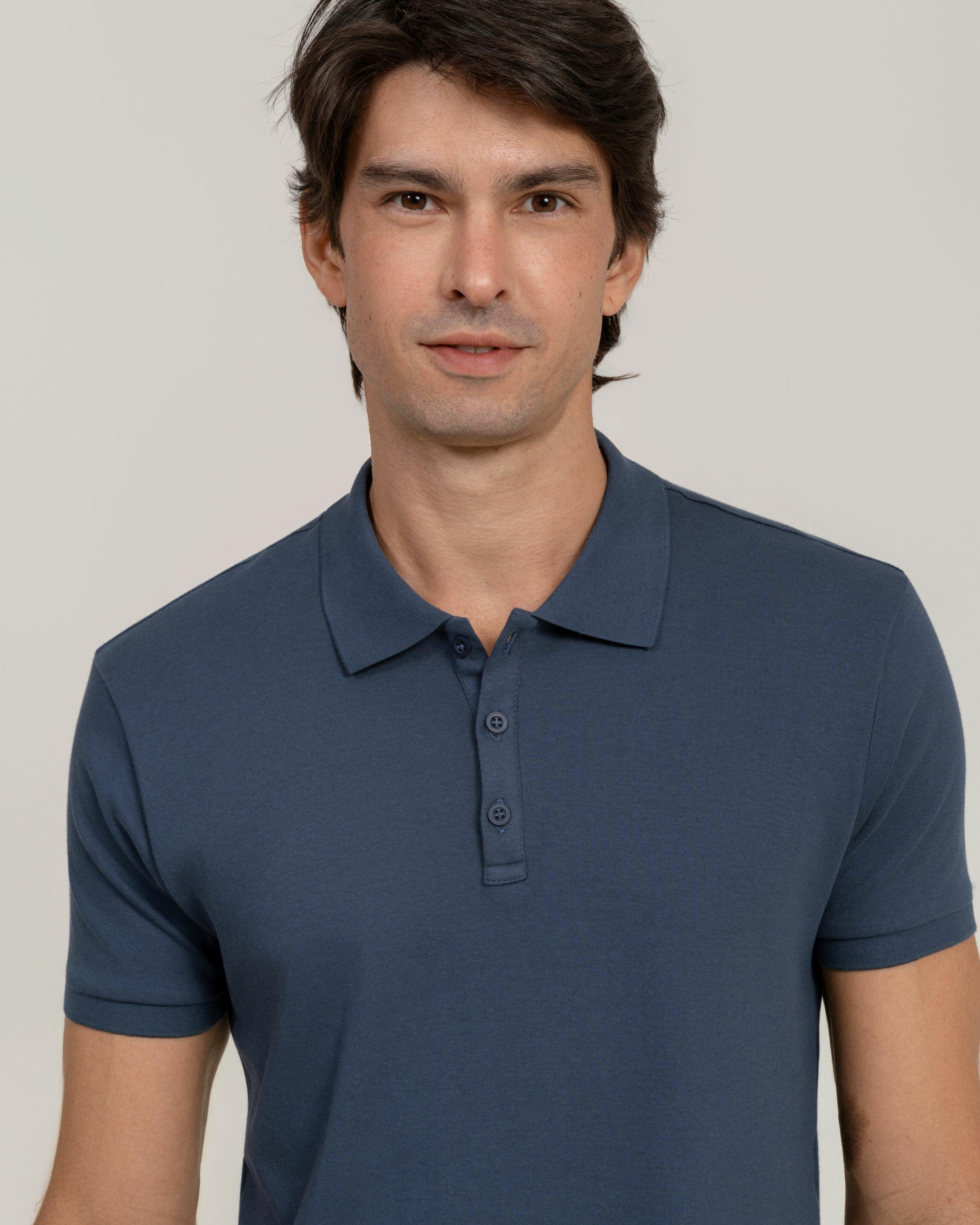 Polo Suedine Egípcio Navy