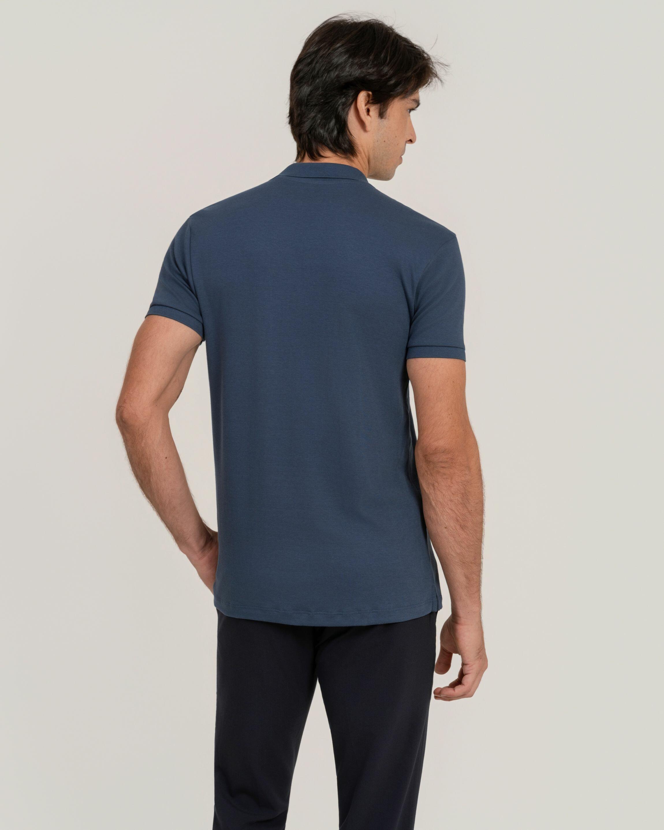Polo Suedine Egípcio Navy