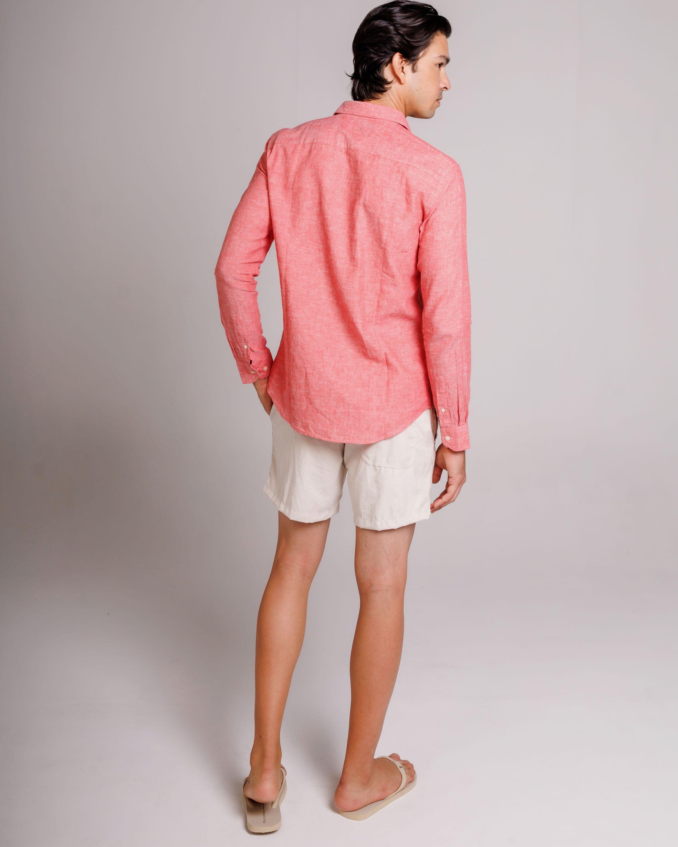 Camisa de Botão ML Linho Pienza Rouge