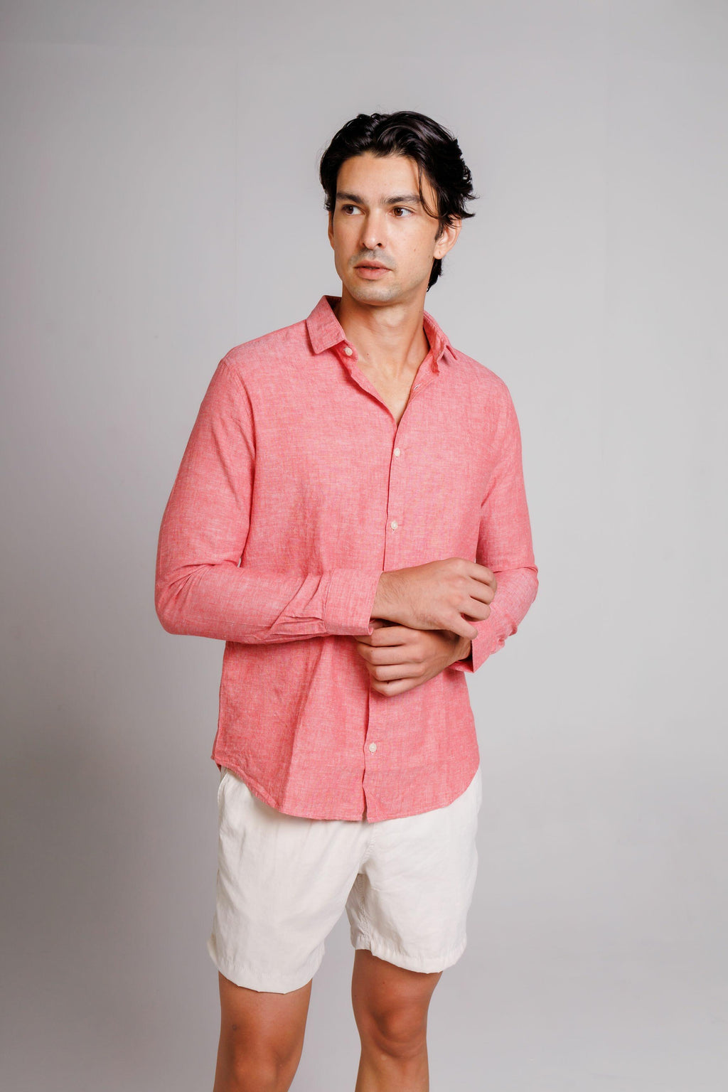 Camisa de Botão ML Linho Pienza Rouge