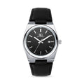 Relogio Masculino Quadrado Hudson Date Caixa Prata Pulseira Preta