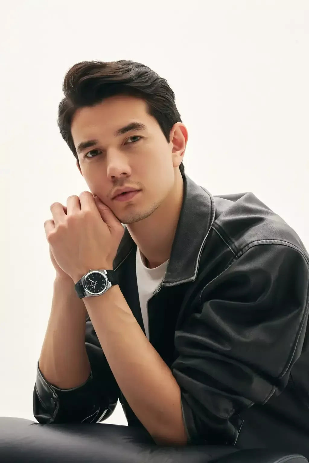 Relogio Masculino Quadrado Hudson Date Caixa Prata Pulseira Preta