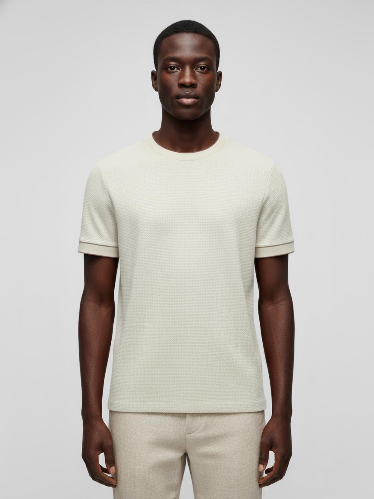 Camiseta Texture Offwhit