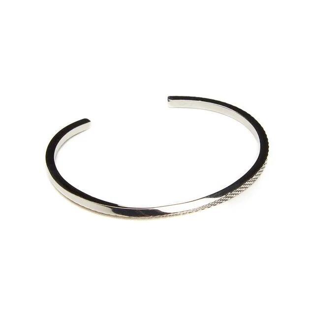 Pulseira Aco Bracelete Noire Niquel U Prata