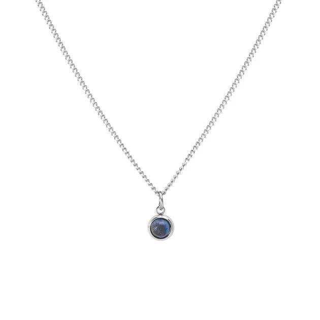 Colar Aco Kromo Lapis Blue Niquel