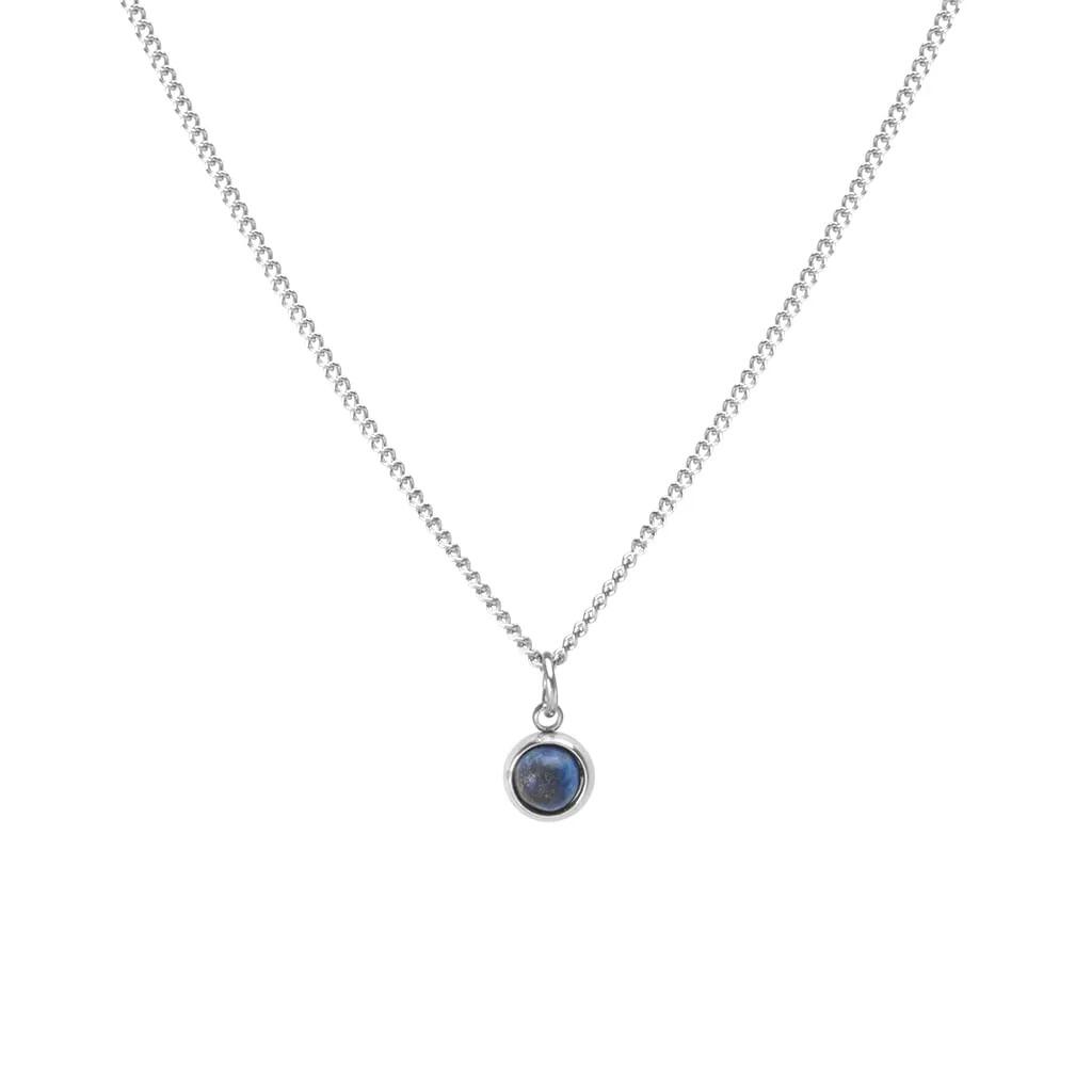 Colar Aco Kromo Lapis Blue Niquel