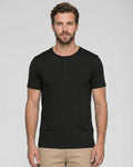 Camiseta Henley Black