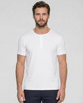 Camiseta Henley Branc