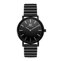 Relogio Masculino Preto Houston Piano com Fundo Preto Metal Preto