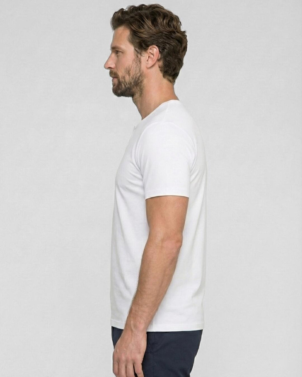 Camiseta Henley Branc