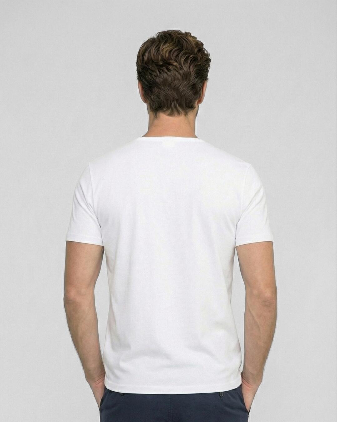 Camiseta Henley Branc