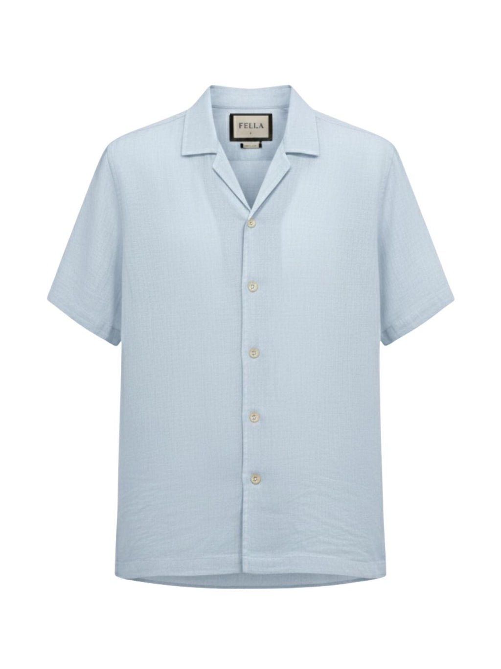 Camisa de Botão MC Cubana Puro Linho Mykonos