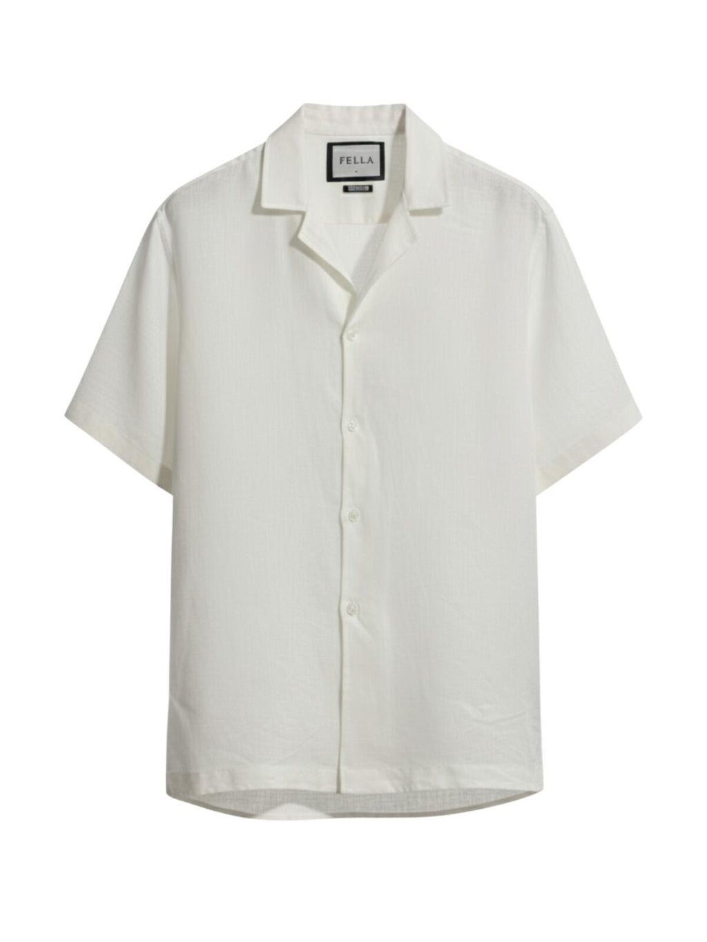 Camisa de Botão MC Cubana Puro Linho Ivory