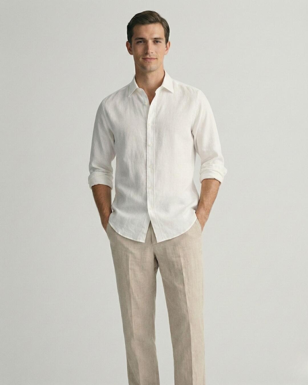 Camisa de Botão ML Puro Linho Ivory