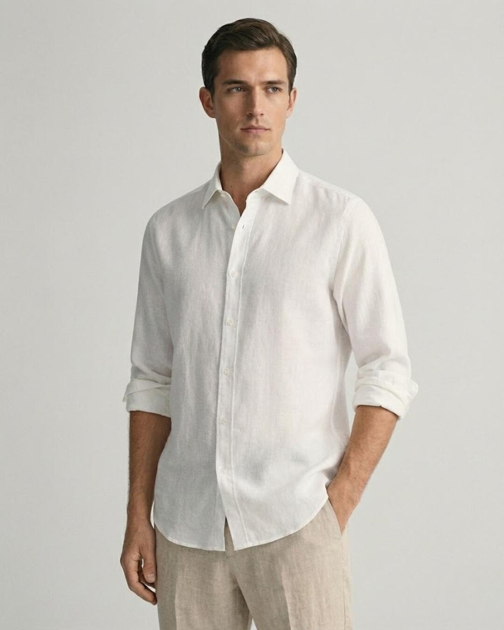 Camisa de Botão ML Puro Linho Ivory