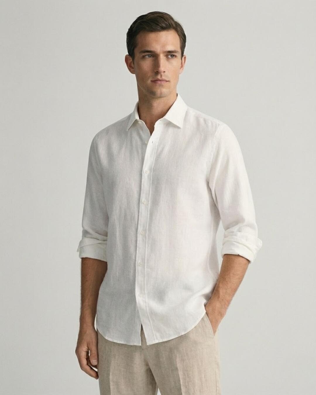 Camisa de Botão ML Puro Linho Ivory