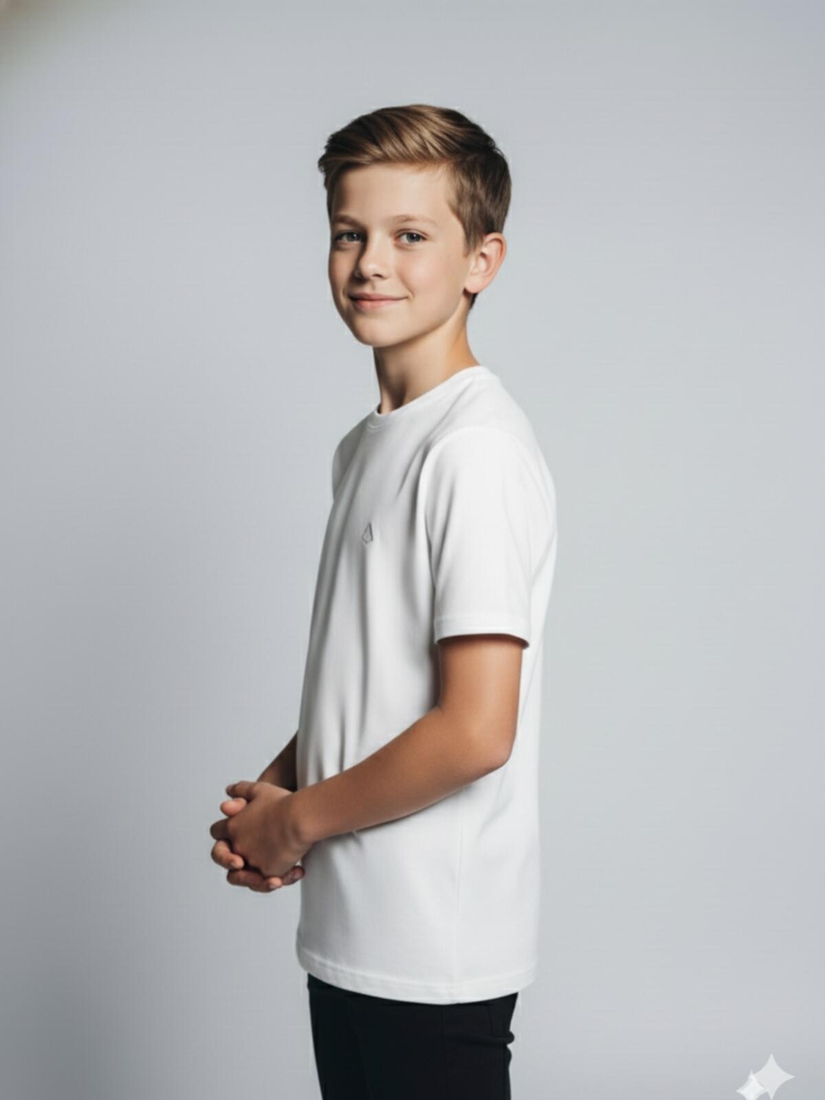 Camiseta Infantil Básico Teen  White