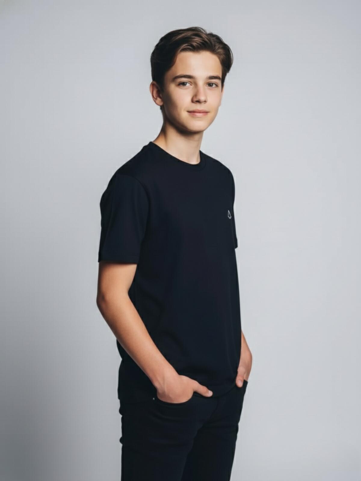 Camiseta Infantil Básico Teen Black