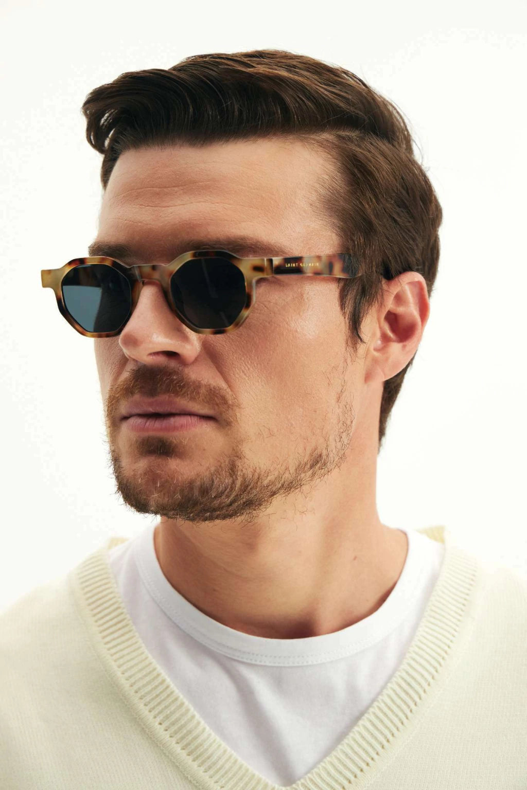 Oculos de Sol Hexagonal Tori Tortoise Latte