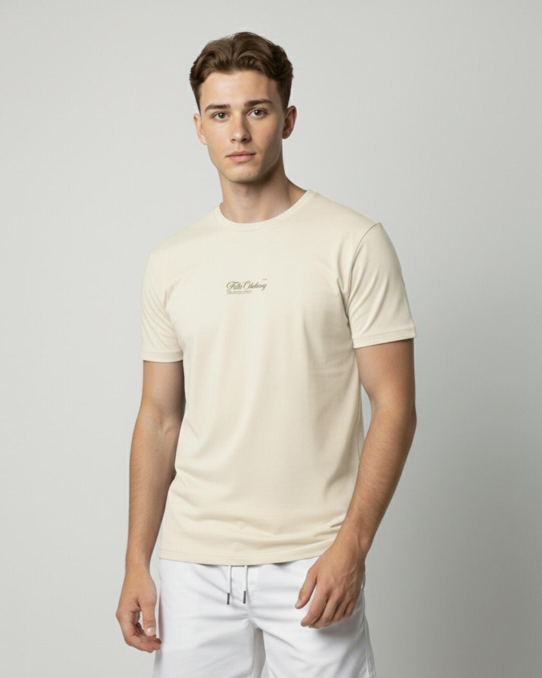 Camiseta Estampada Islands Beige