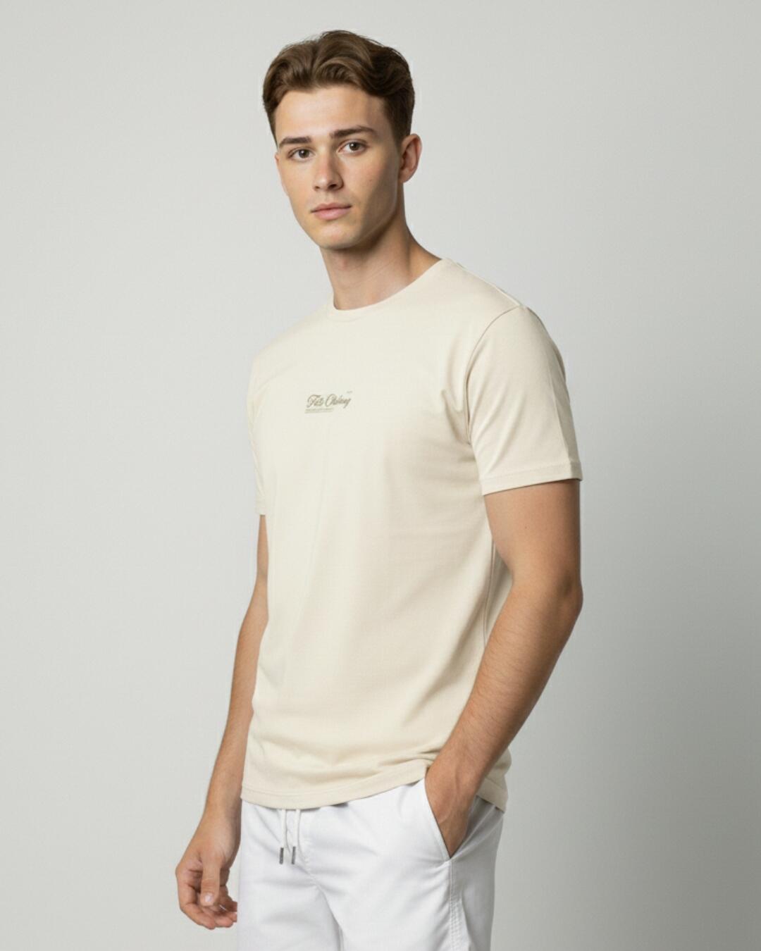 Camiseta Estampada Islands Beige