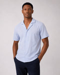 Camisa de Botão MC Brezza Azul