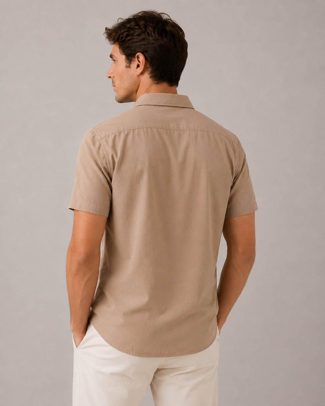 Camisa de Botão MC Viscose Modena Dune