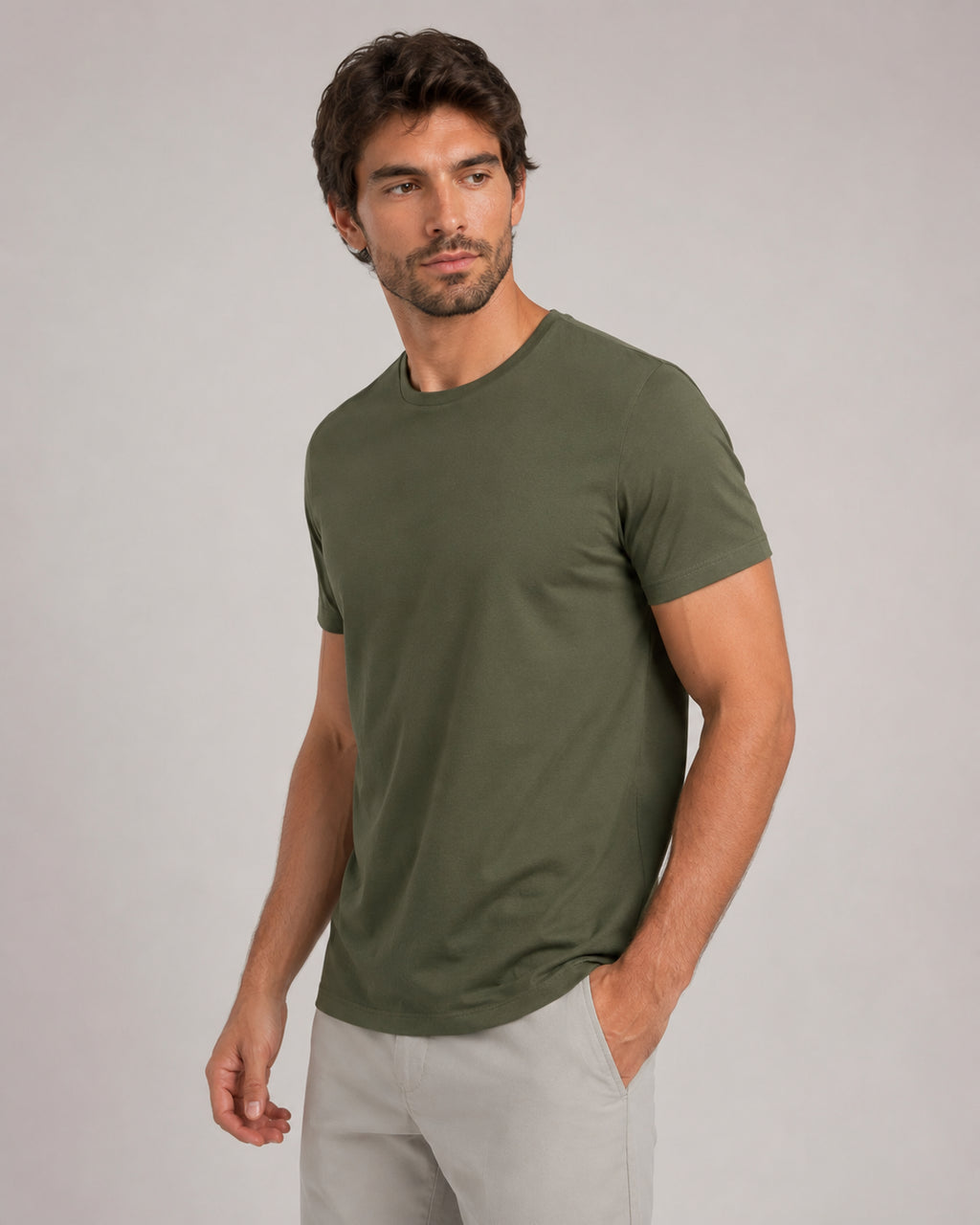 Camiseta Egípcio Gola Redonda Army