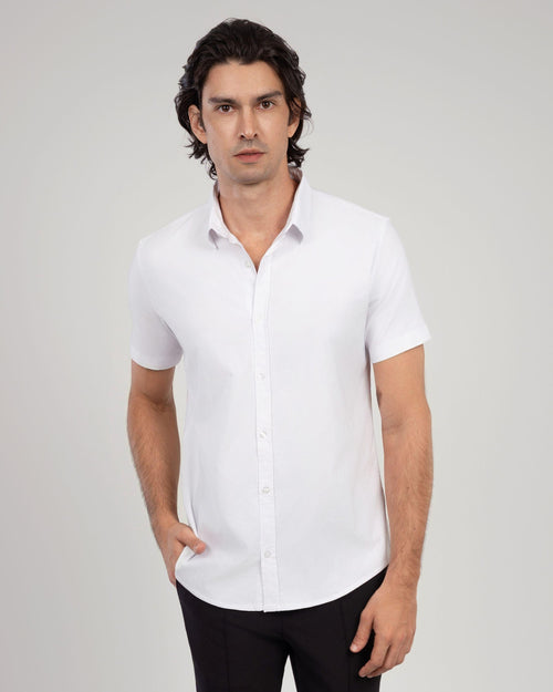 Camisa de Botão MC Viscose Modena White