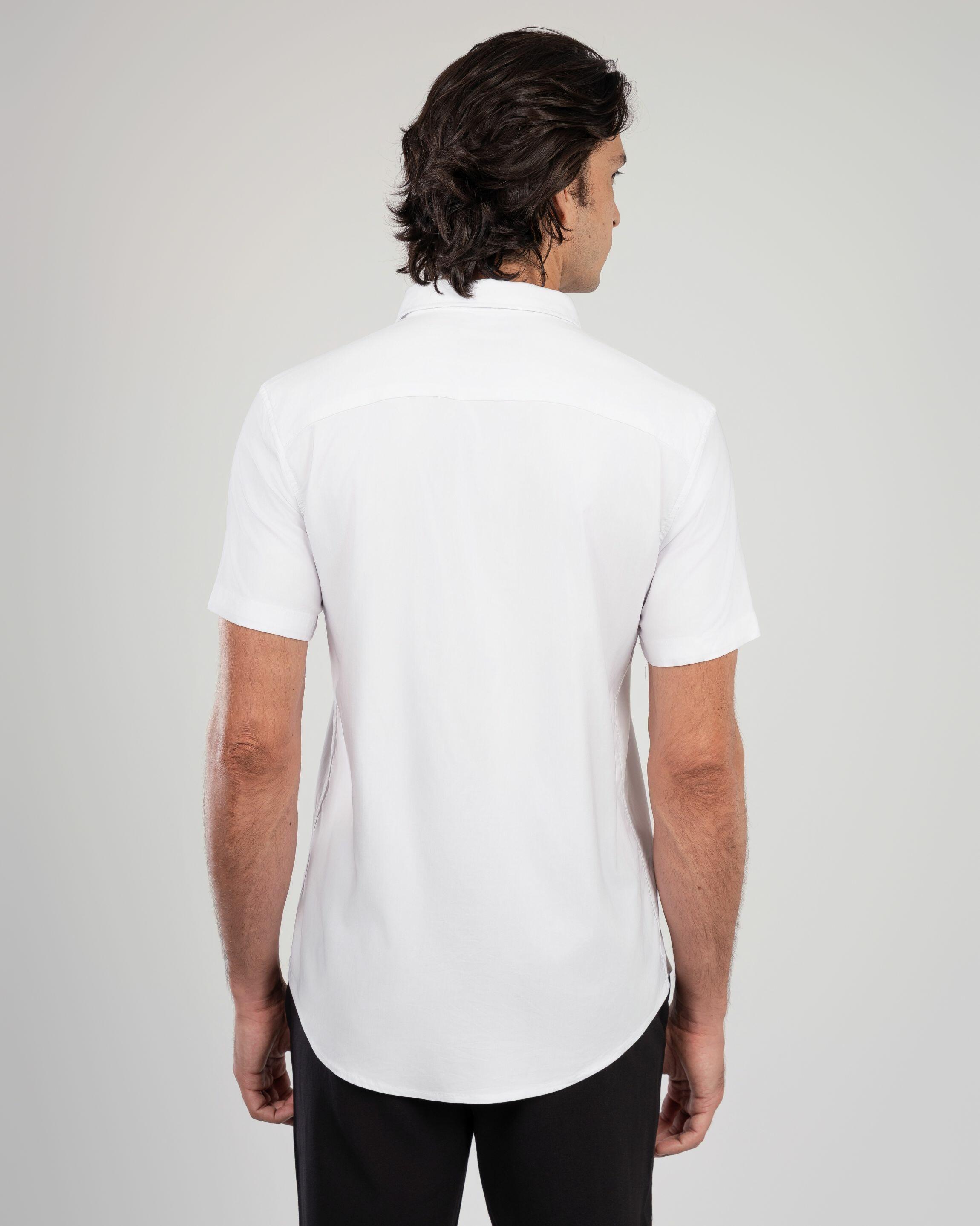 Camisa de Botão MC Viscose Modena White