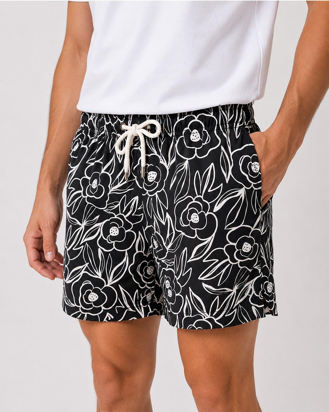 Short Estampado Noir Bloom