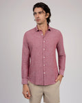 Camisa de Botão ML Linho Pienza Bordô