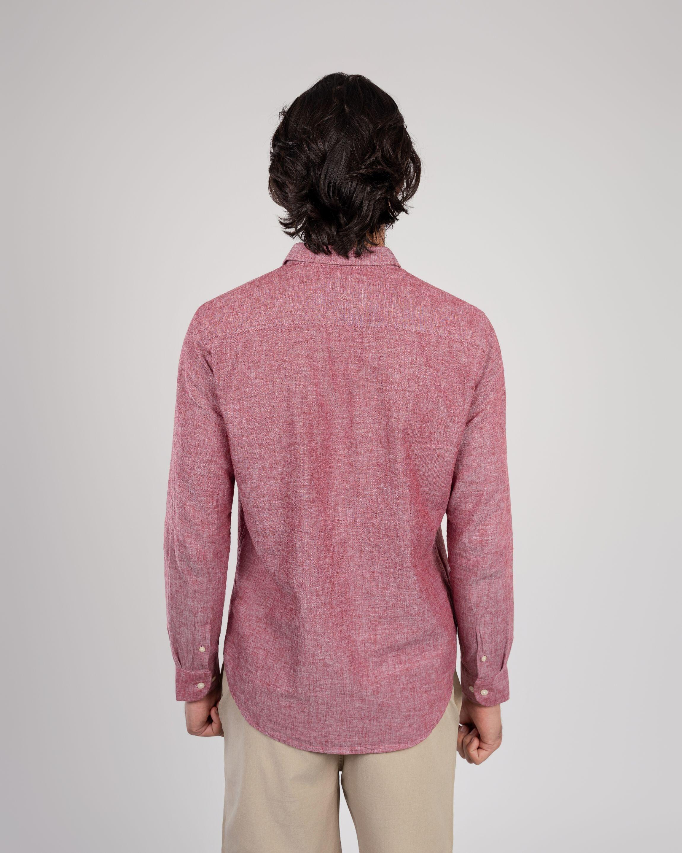 Camisa de Botão ML Linho Pienza Bordô