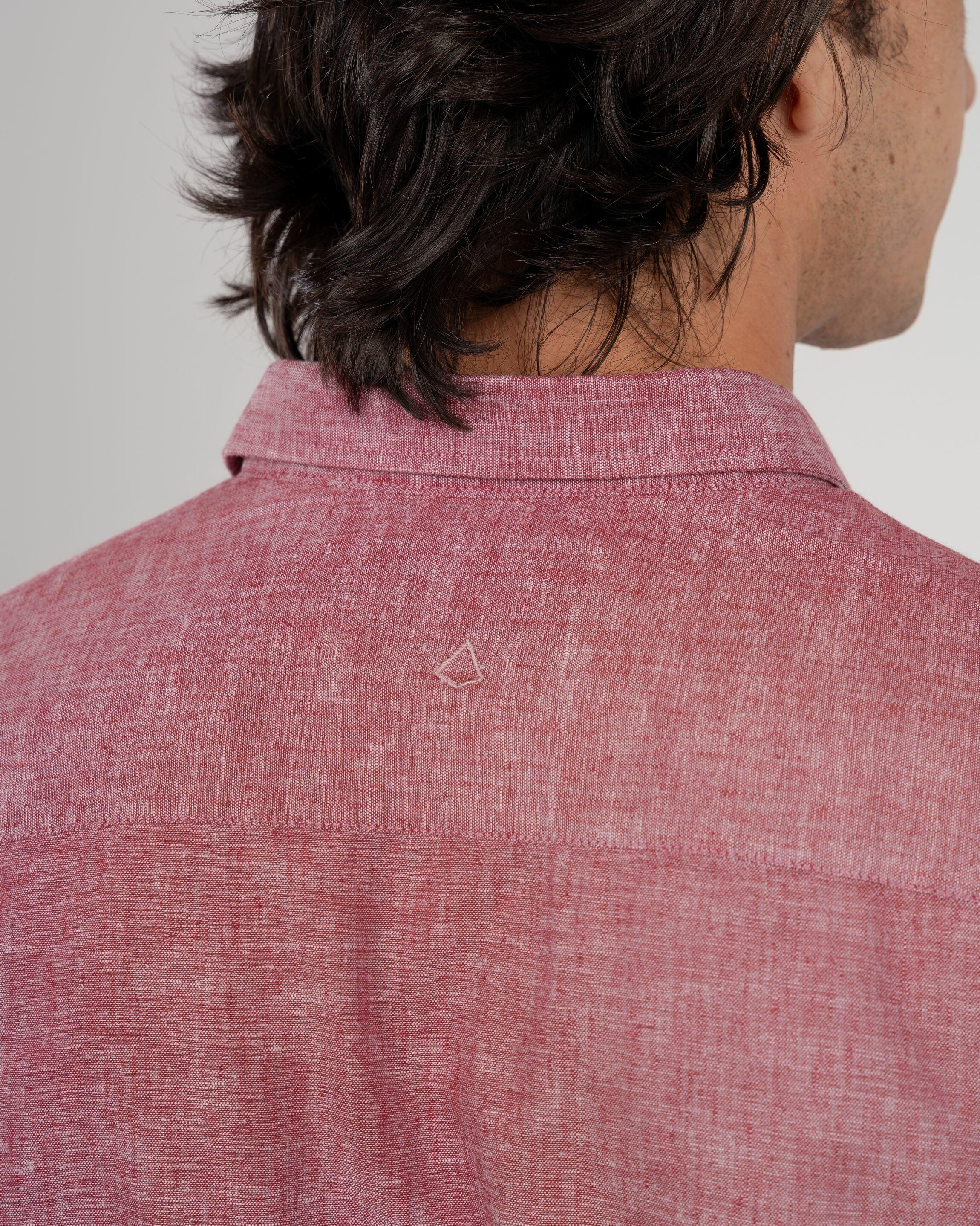 Camisa de Botão ML Linho Pienza Bordô