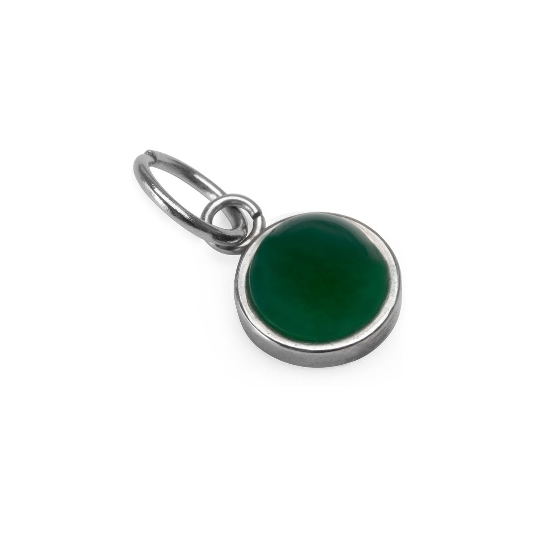 Pingente Gron de Pedra Natural Jade Verde